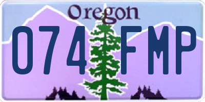 OR license plate 074FMP