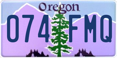 OR license plate 074FMQ