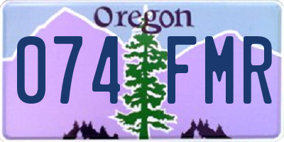 OR license plate 074FMR