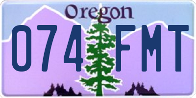 OR license plate 074FMT
