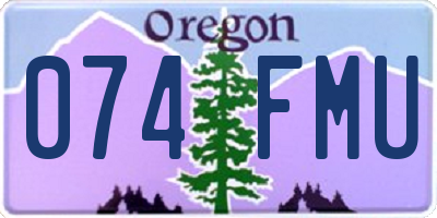 OR license plate 074FMU