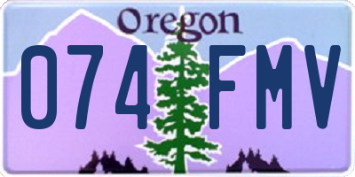 OR license plate 074FMV
