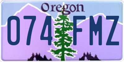 OR license plate 074FMZ