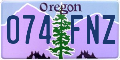 OR license plate 074FNZ