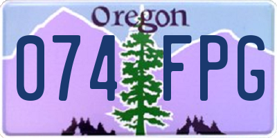OR license plate 074FPG