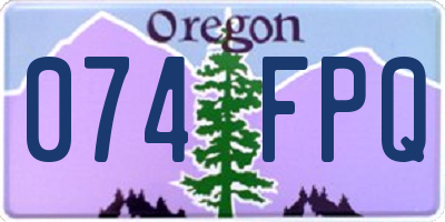 OR license plate 074FPQ