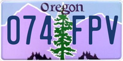 OR license plate 074FPV