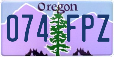 OR license plate 074FPZ
