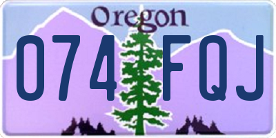 OR license plate 074FQJ
