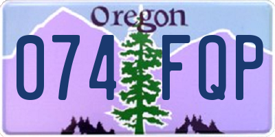 OR license plate 074FQP