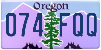 OR license plate 074FQQ