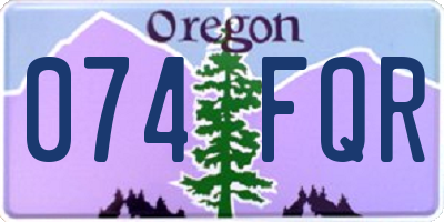 OR license plate 074FQR