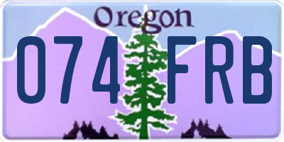OR license plate 074FRB
