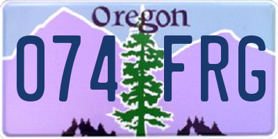 OR license plate 074FRG