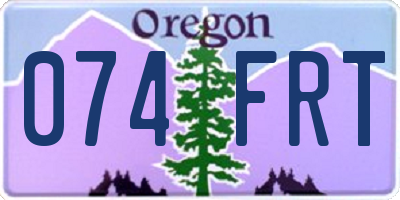 OR license plate 074FRT