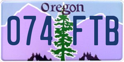 OR license plate 074FTB