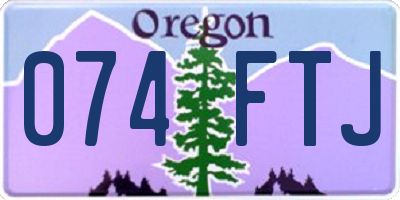 OR license plate 074FTJ
