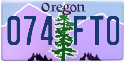OR license plate 074FTO