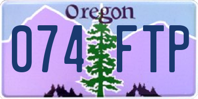 OR license plate 074FTP