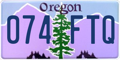 OR license plate 074FTQ