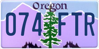 OR license plate 074FTR