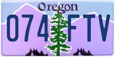 OR license plate 074FTV