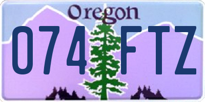 OR license plate 074FTZ