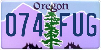 OR license plate 074FUG
