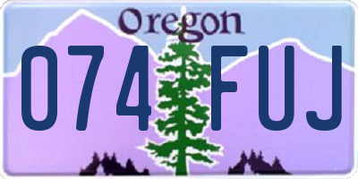 OR license plate 074FUJ