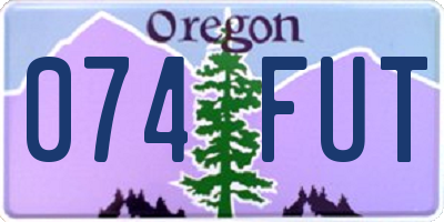 OR license plate 074FUT