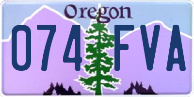 OR license plate 074FVA