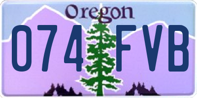 OR license plate 074FVB