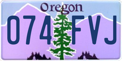 OR license plate 074FVJ