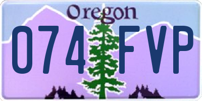 OR license plate 074FVP