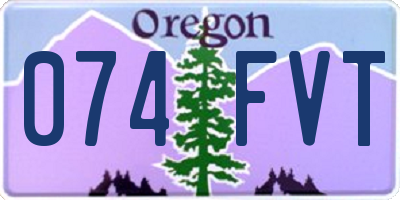 OR license plate 074FVT