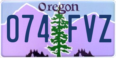 OR license plate 074FVZ