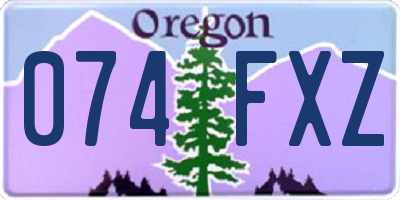 OR license plate 074FXZ