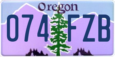 OR license plate 074FZB