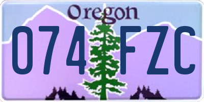 OR license plate 074FZC