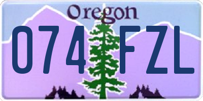 OR license plate 074FZL