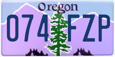 OR license plate 074FZP