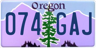 OR license plate 074GAJ