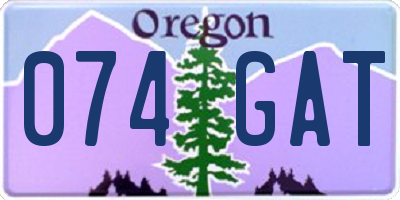 OR license plate 074GAT