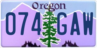 OR license plate 074GAW