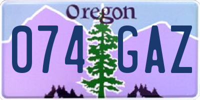 OR license plate 074GAZ