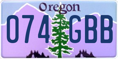 OR license plate 074GBB