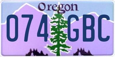 OR license plate 074GBC