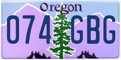 OR license plate 074GBG