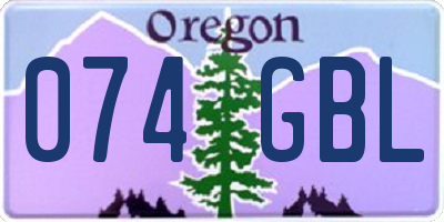 OR license plate 074GBL