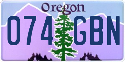 OR license plate 074GBN